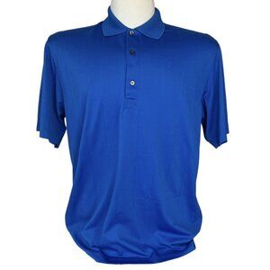 Greg Norman Golf Polo Shirt Mens Medium Blue Short Sleeves